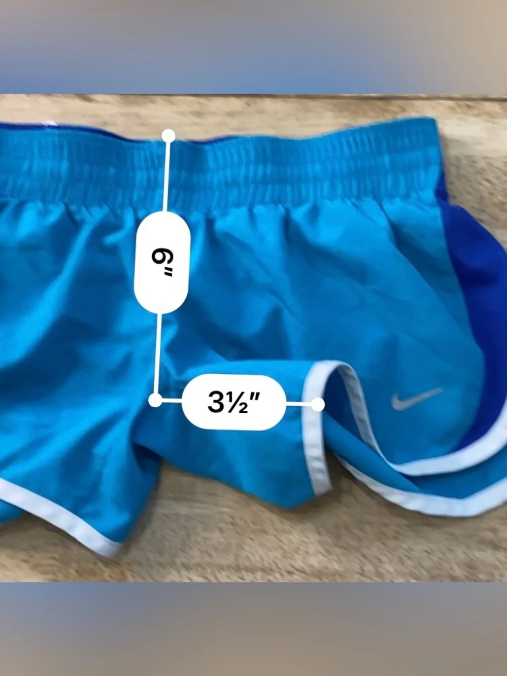 Nike Tempo Dri Fit Girls’ Sz M Blue Spark Athletic Shorts